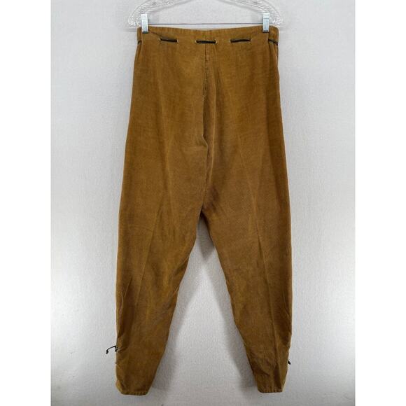 LIZ ROBERTS ROBERT ELLIOT Pants 3 4 Corduroy Tapered Paperbag Riding Brown VTG - Picture 2 of 16